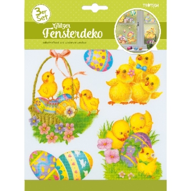3er-Set Fensterdeko Ostern