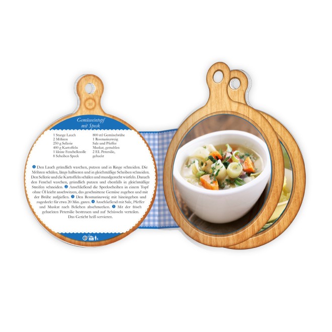 Rezeptbuch Brettchen "Großmutters leckere Geheimnisse"