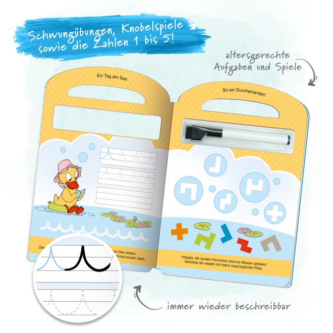 UNSER SANDMÄNNCHEN Schreib und wisch weg Vorschulspiele