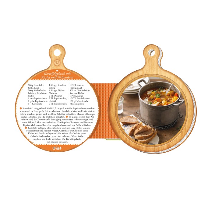Rezeptbuch Brettchen "Jahreszeiten"