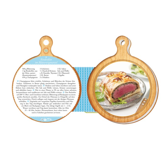 Rezeptbuch Brettchen "Jahreszeiten"