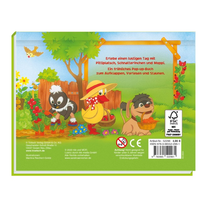UNSER SANDMÄNNCHEN Mini-Pop-up-Buch "Pittiplatsch"