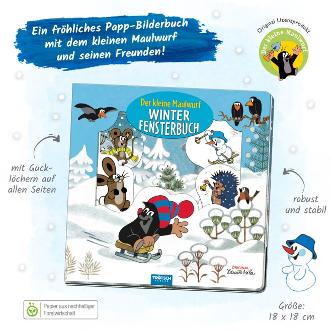 DER KLEINE MAULWURF Fensterbuch Winter