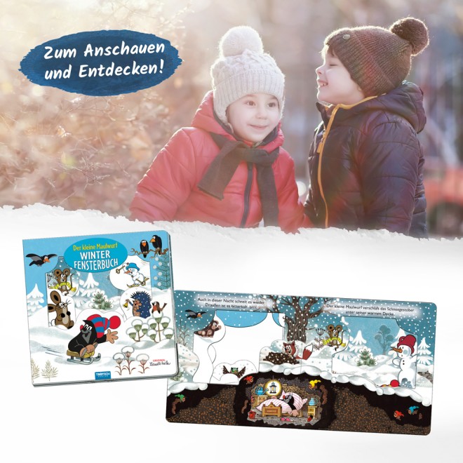 DER KLEINE MAULWURF Fensterbuch Winter