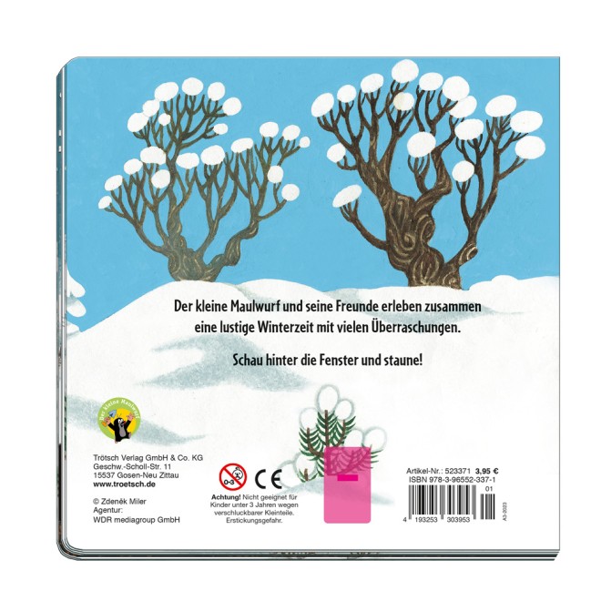 DER KLEINE MAULWURF Fensterbuch Winter