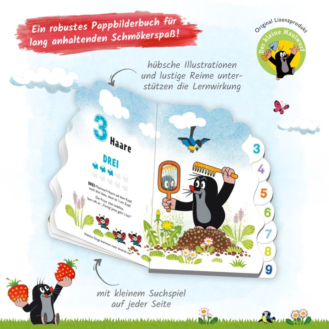 DER KLEINE MAULWURF Registerbuch "Erste Zahlen"