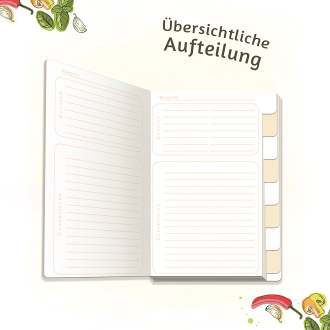 Notizbuch "Meine Rezepte" Küche