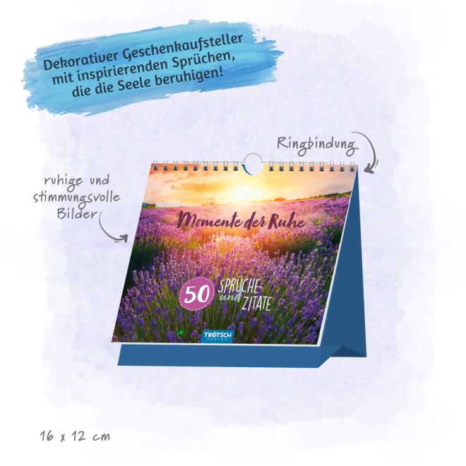 Tischaufsteller 50 Sprüche & Zitate "Momente der Ruhe"
