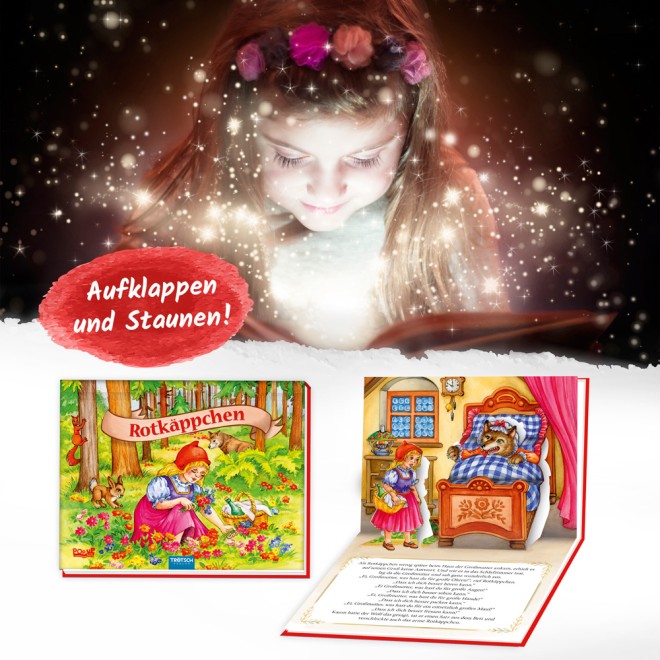 Mini-Pop-up-Buch "Rotkäppchen"
