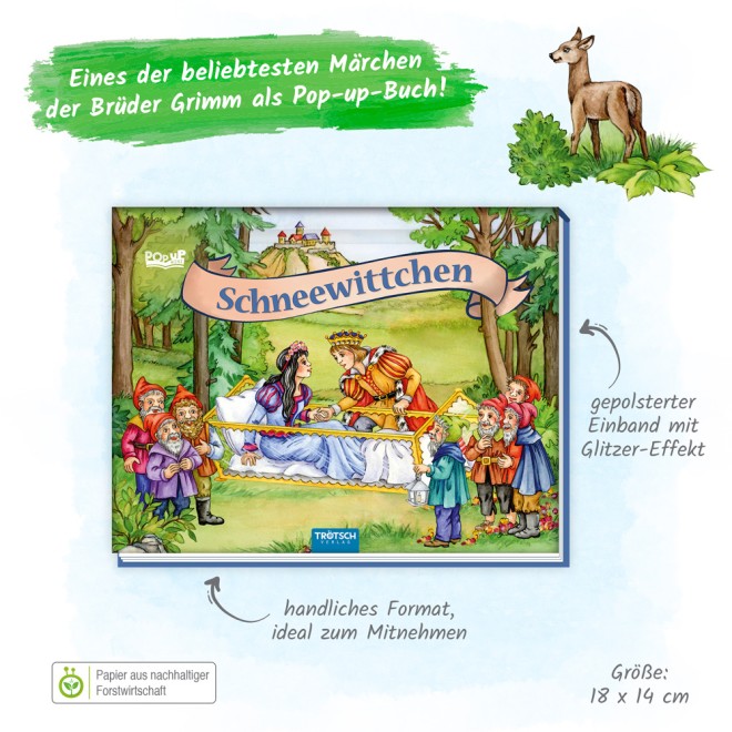 Mini-Pop-up-Buch "Schneewittchen"