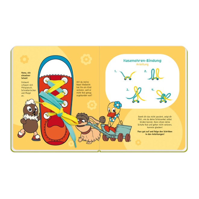 UNSER SANDMÄNNCHEN Schnürsenkel-Buch "Pittiplatsch"