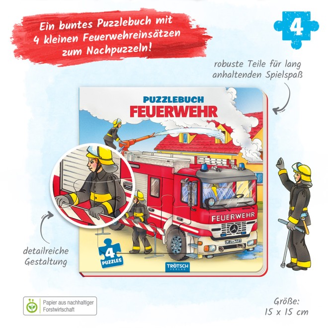 Puzzlebuch quadratisch "Feuerwehr"