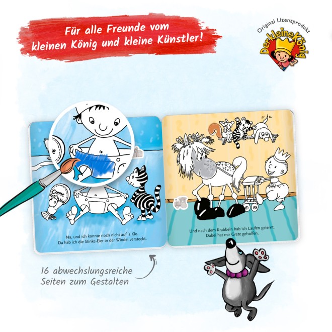 DER KLEINE KÖNIG Stickermalbuch