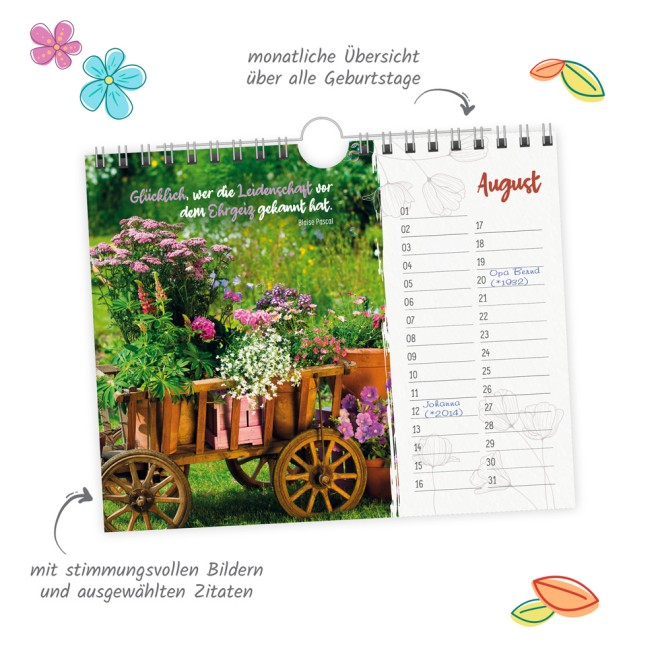 Geburtstagskalender "Die schönsten Tage"