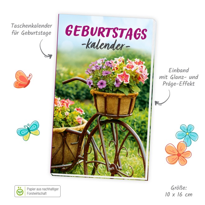 Taschengeburtstagskalender "Romantik"