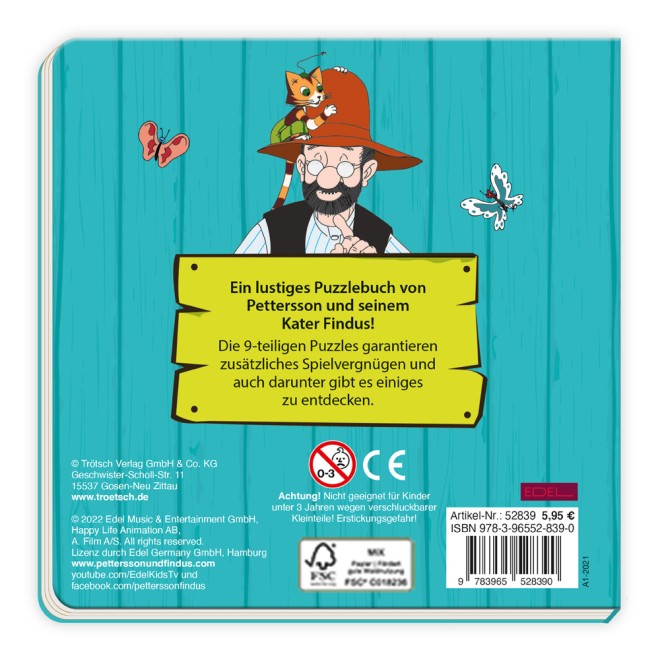 PETTERSSON & FINDUS Puzzlebuch quadratisch