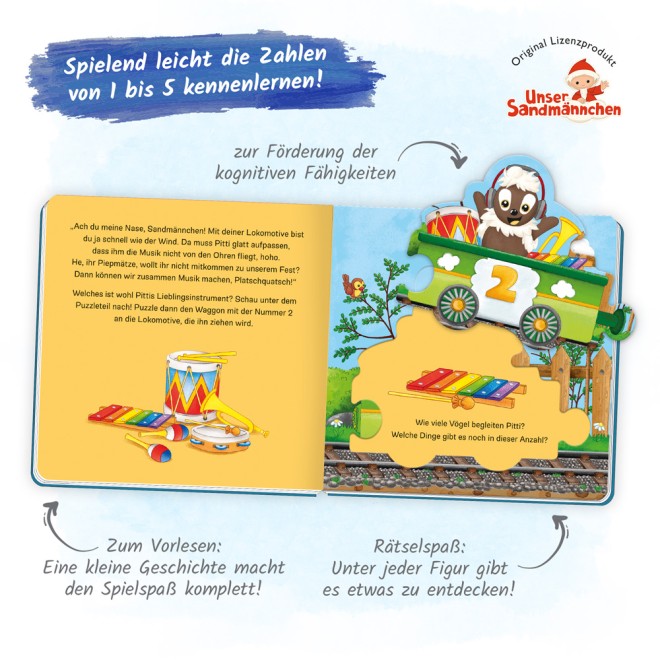 UNSER SANDMÄNNCHEN Puzzlebuch "Zahlenzug"