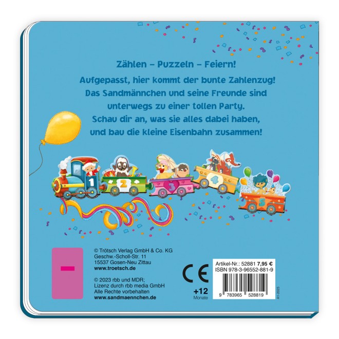 UNSER SANDMÄNNCHEN Puzzlebuch "Zahlenzug"