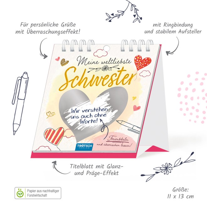 Überraschungsgrüße "Meine weltliebste Schwester"