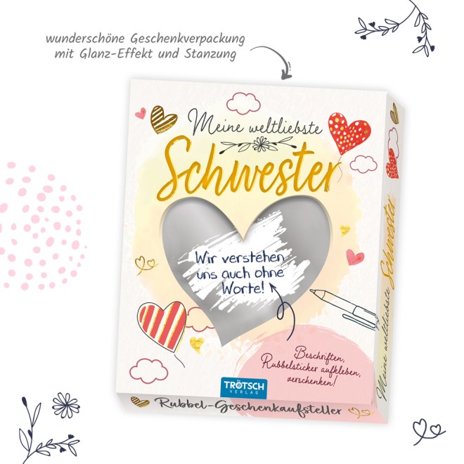 Überraschungsgrüße "Meine weltliebste Schwester"