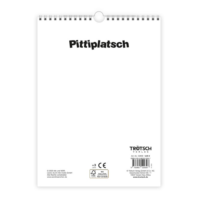 Ausmalkalender immerwährend Pittiplatsch
