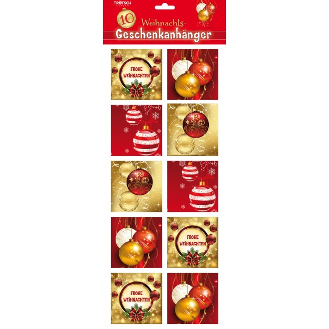 10er-Set Weihnachts-Geschenkanhänger
