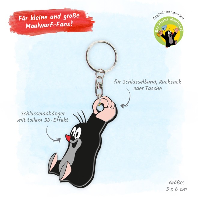 DER KLEINE MAULWURF 3D Schlüsselanhänger
