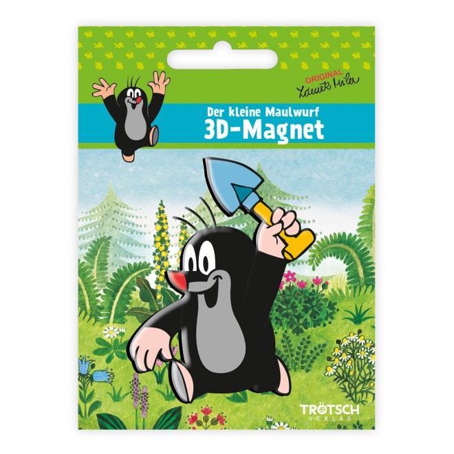 DER KLEINE MAULWURF 3D Magnet "Maulwurf mit Schaufel"