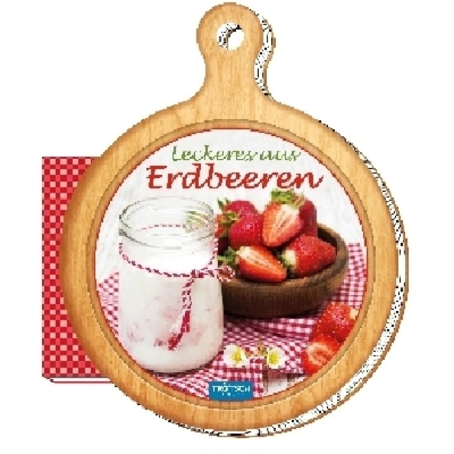 Rezeptbuch Brettchen "Leckeres aus Erdbeeren"