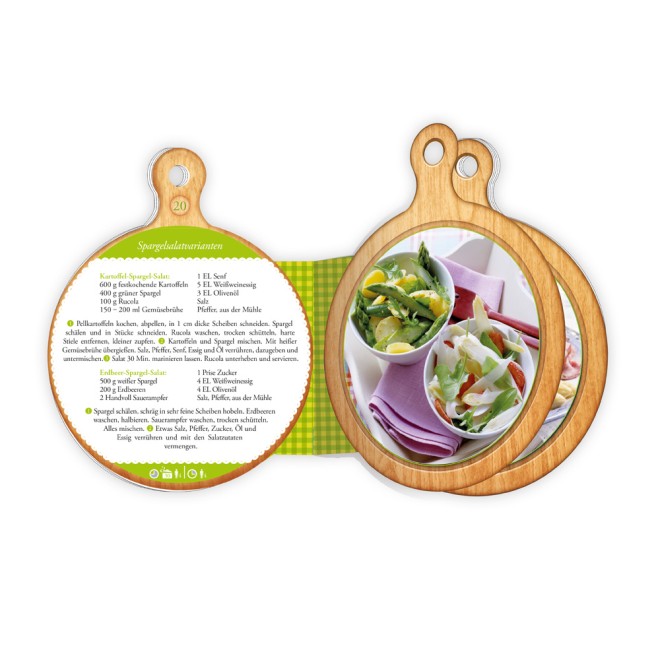 Rezeptbuch Brettchen "Spargelzeit"