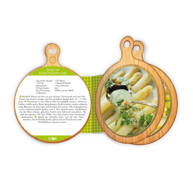 Rezeptbuch Brettchen "Spargelzeit"