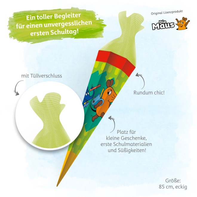 Schultüte 85cm die Maus
