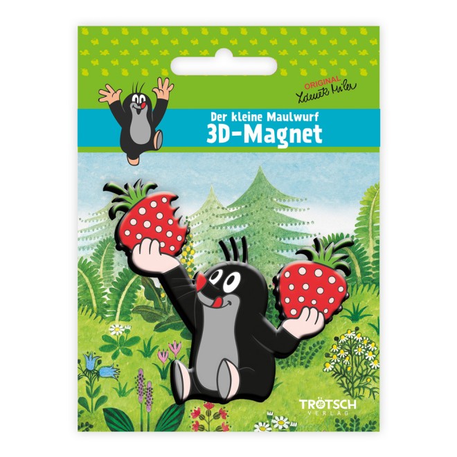 DER KLEINE MAULWURF Magnet "Maulwurf Erdbeere"
