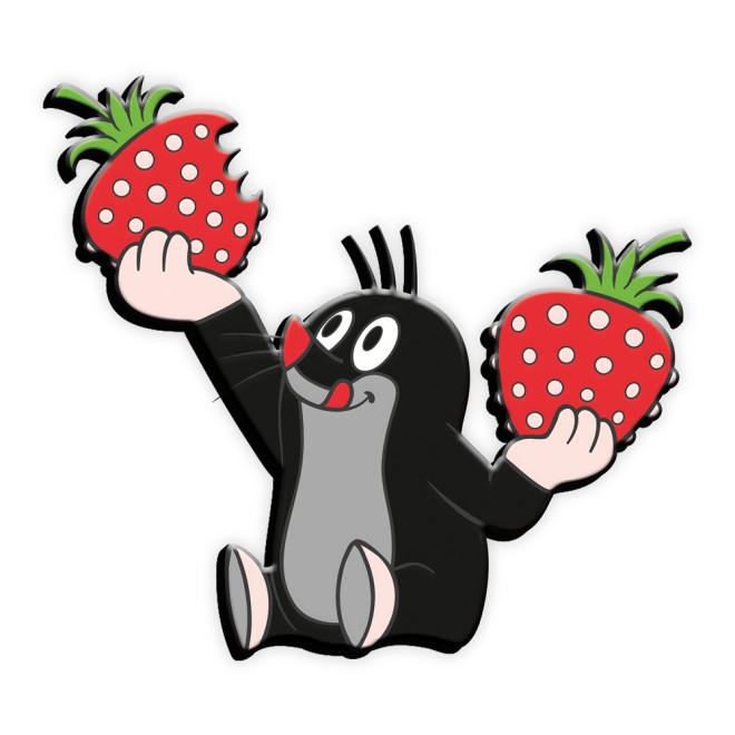 DER KLEINE MAULWURF Magnet "Maulwurf Erdbeere"