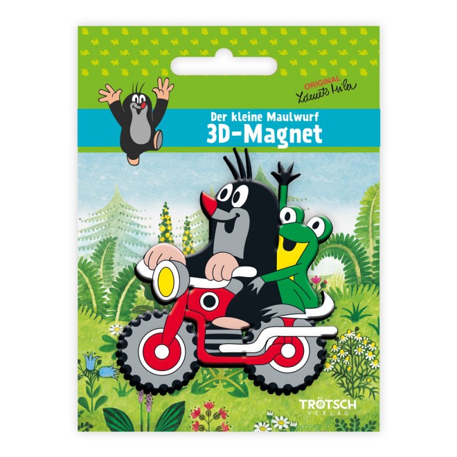 DER KLEINE MAULWURF 3D Magnet "Maulwurf Motorrad"