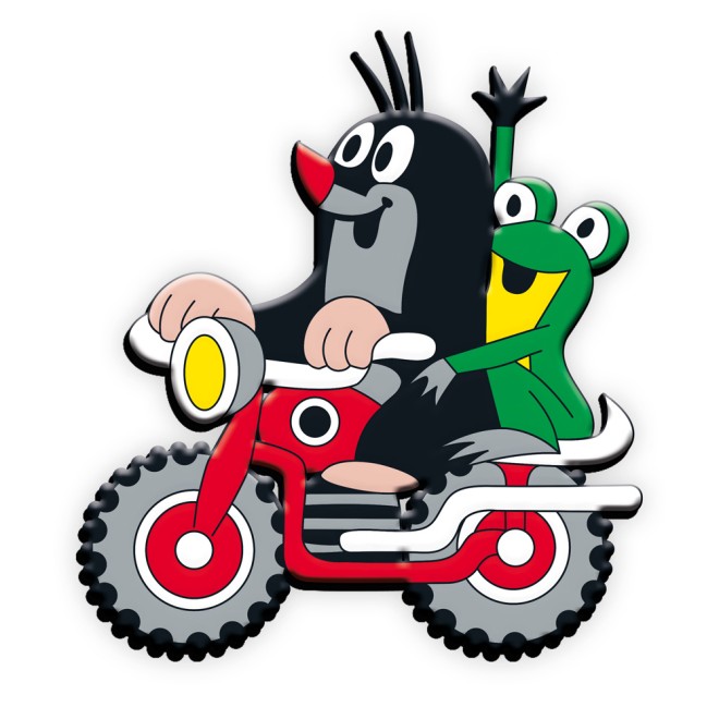 DER KLEINE MAULWURF 3D Magnet "Maulwurf Motorrad"