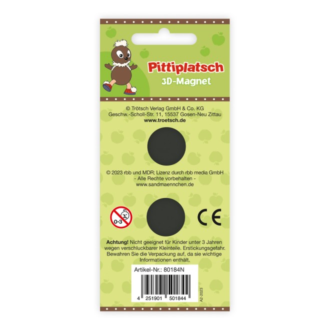 UNSER SANDMÄNNCHEN 3D Magnet "Pitti stehend"