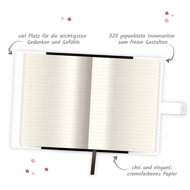 Tagebuch mit Zahlenschloss "Flowers"