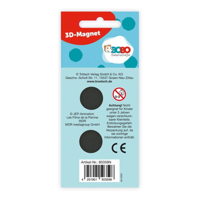 BOBO SIEBENSCHLÄFER 3D Magnet "Bobo"