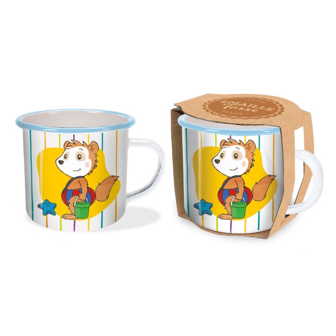BOBO SIEBENSCHLÄFER Emaillebecher "BOBO Streifen"