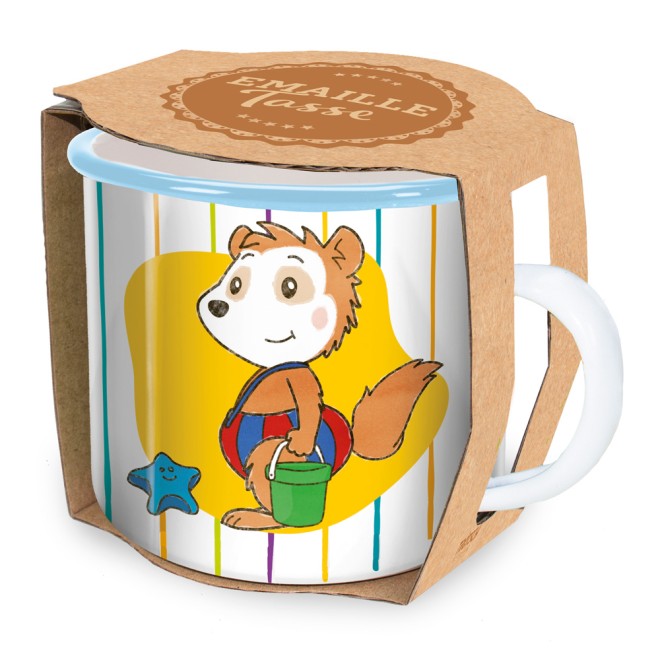 BOBO SIEBENSCHLÄFER Emaillebecher "BOBO Streifen"