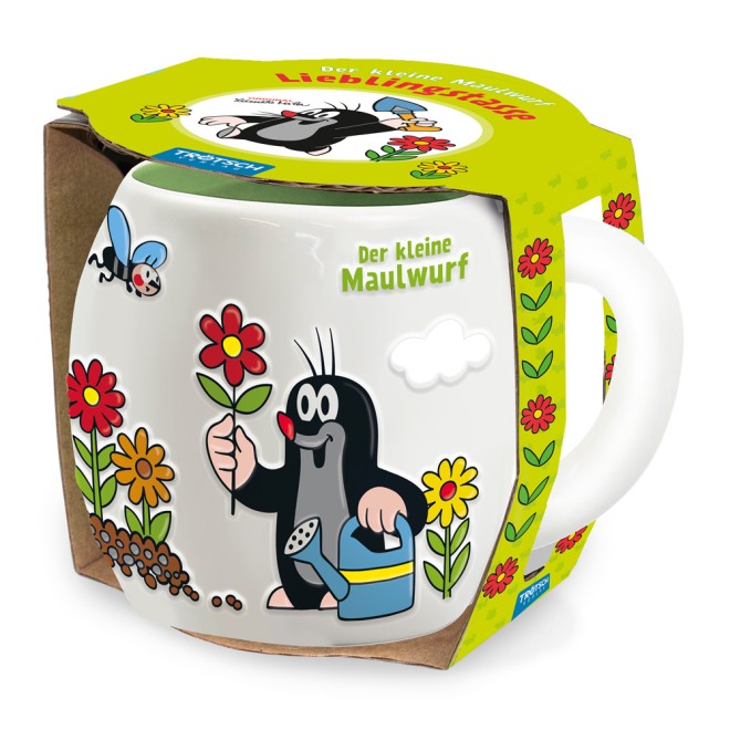 DER KLEINE MAULWURF 3D Keramiktasse "Garten"