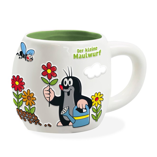 DER KLEINE MAULWURF 3D Keramiktasse "Garten"