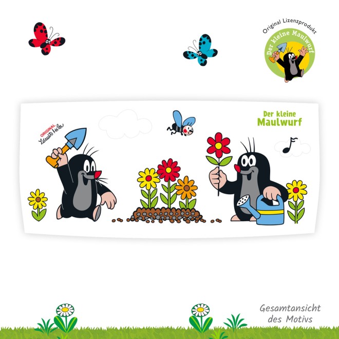 DER KLEINE MAULWURF 3D Keramiktasse "Garten"