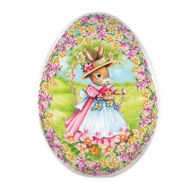 Osterei zum Befüllen 9 cm Hasenmädchen Füllei Pappei