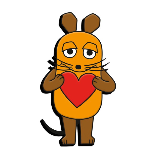 DIE MAUS 3D Magnet "Maus Herz"