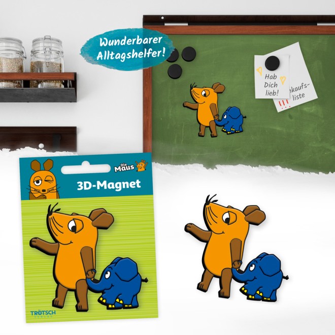 DIE MAUS Magnet "Maus und Elefant"