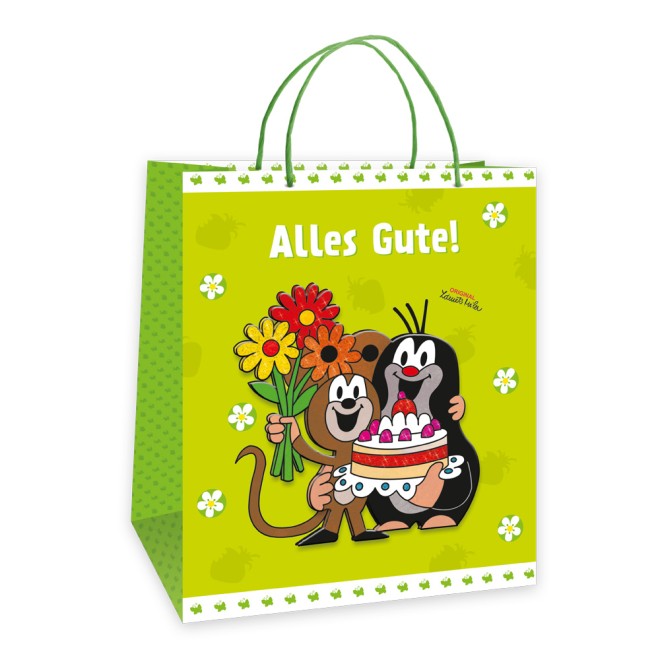 Der kleine Maulwurf "Torte" 3D-Geschenktasche groß