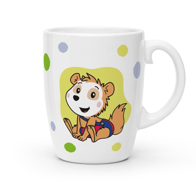 Kindertasse BOBO Punkte grün
