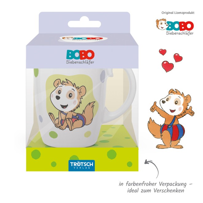 Kindertasse BOBO Punkte grün